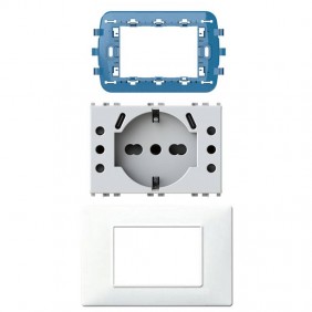 Kit Bundle 4Box pour Vimar Plana blanc avec USB...