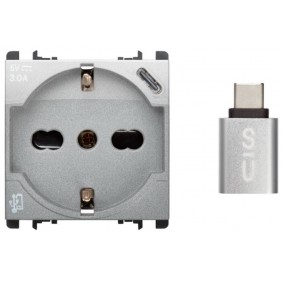 Prise schuko P40 Urmet Simon Nea 250V avec USB...