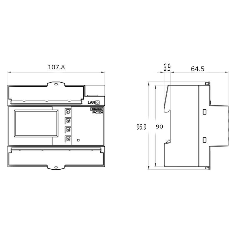 Dispositivo de medición Modbus TCP Siemens 7KM PAC2200 5A 6M