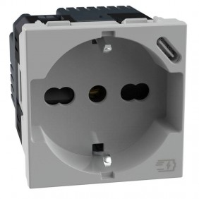 Prise Schuko Bticino MatixGo P40 avec chargeur...