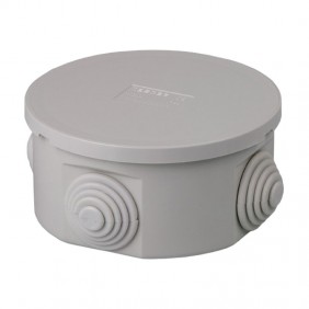 Master Round Drift Box with Grommet IP55 Grey...