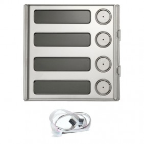 Urmet Sinthesi Steel 4-button module with...