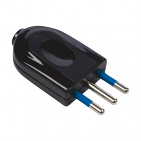 Spina dritta Fanton 2P+T 10A S11 250V IP20 Nero...