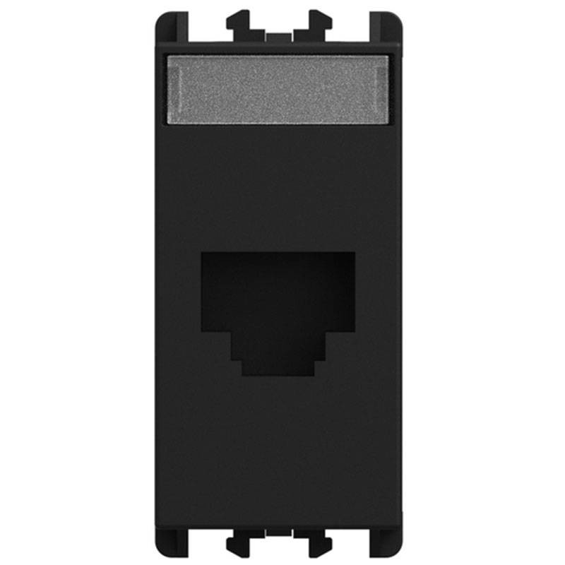 RJ45 front plate for keystone Urmet Lybra 1 black module 27445.N
