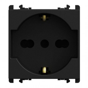 Prise Schuko P40 Urmet Lybra 16A 2P+T 2 modules...