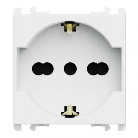 Prise Schuko P40 Urmet Lybra 16A 2P+T 2 modules...