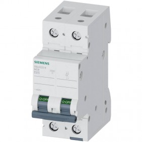 Disjoncteur Siemens 25A 2P 10KA courbe D 2...