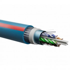 Cavo FTP CAT6 Berica 4x2x23 AWG armato Blu per...