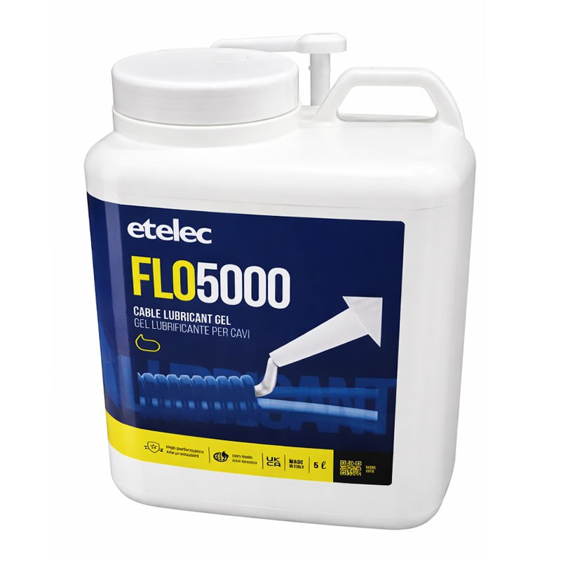 Lubricante gel Etelec FLO 5000 para instalación de cables 5 litros FL5000