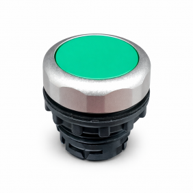 Chint NP8-BN/3 green flush momentary button 669789