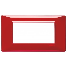 Vimar Plana plaque 4 modules couleur rubis...