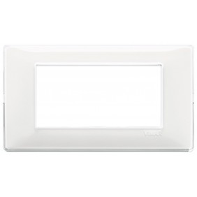 Vimar Plana placa 4 módulos color nieve 14654.41