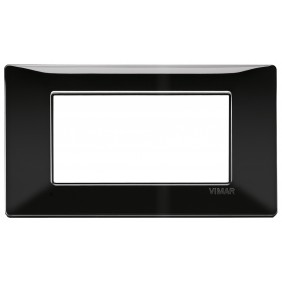 Vimar Plana plaque 4 modules culeur noir 14654.05
