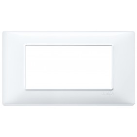 Placa Vimar Plana 4 módulos color blanco 14654.01