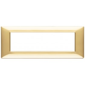 Vimar Plana plaque 7 modules couleur or...