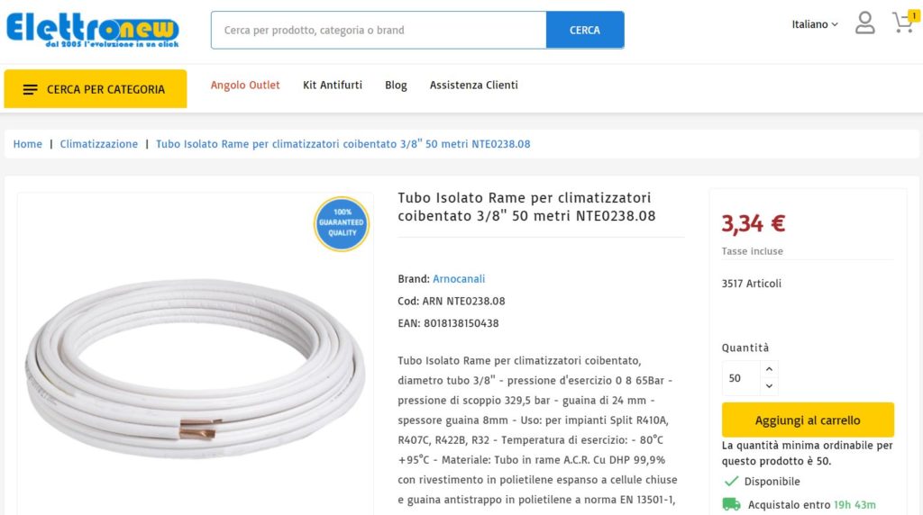 scheda prodotto elettronew