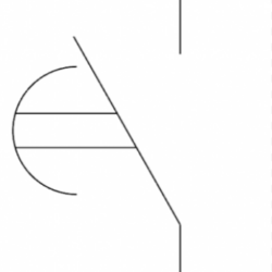 Simbolo Contatto di apertura ritardato alla chiusura