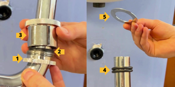 Ordre d’insertion des bagues et joints