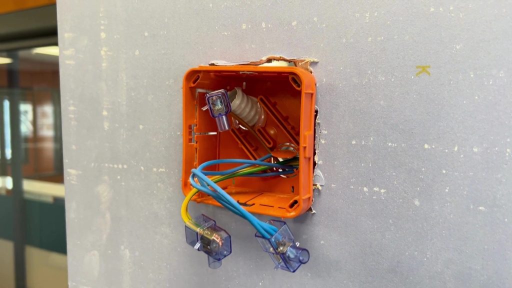 Grappoli nella cassetta di derivazione