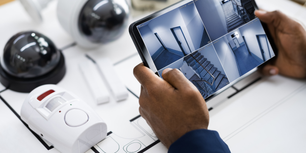 Alarmanlage mit Sensoren und Kameras